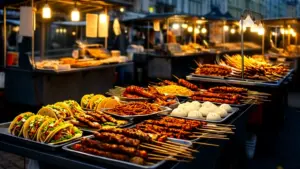 Przegląd popularnych miejsc z jedzeniem typu street food